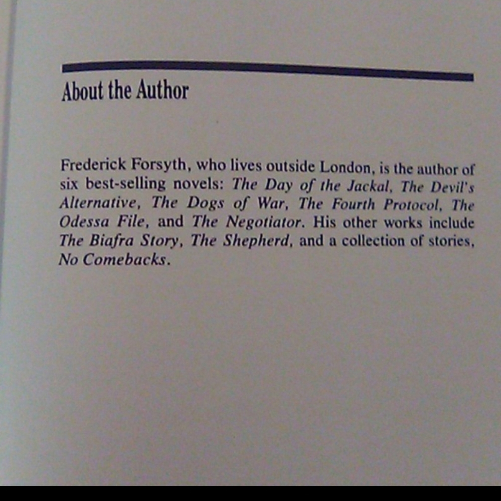 PR of FREDERICK FORSYTH Novels style a la James Bond - Picture 9 of 11